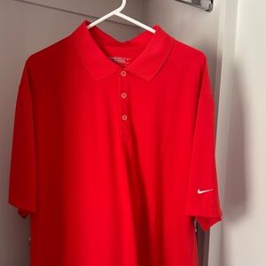 Nike Men's Vibrant Red Polo Shirt
